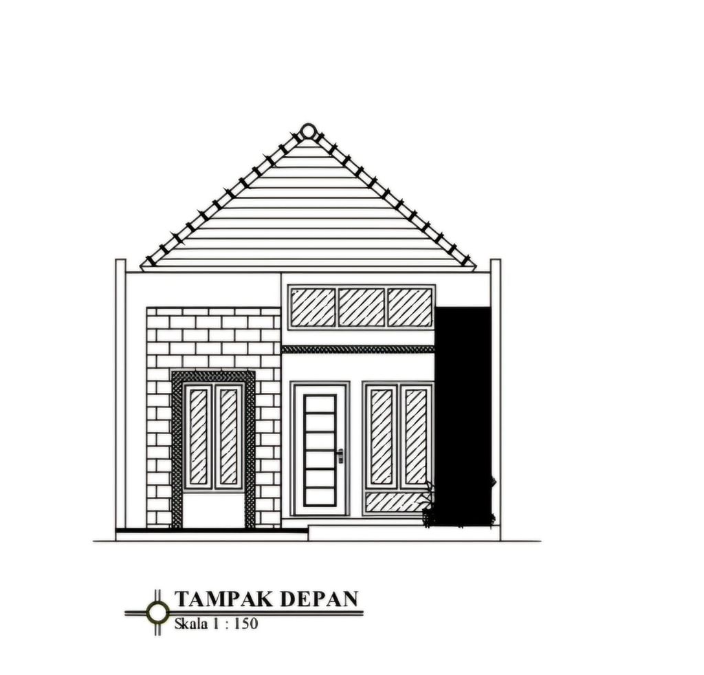 foto tampak rumah tipe 45 perumahan GRAND SAKURA