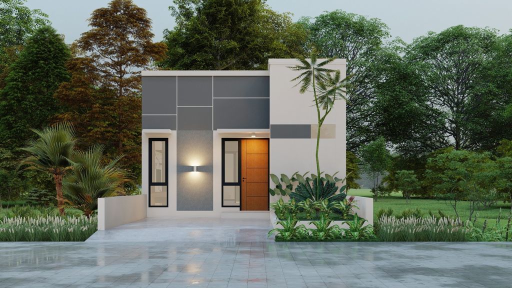 foto tampak rumah tipe 34 perumahan GRAND HOUSING MALUK