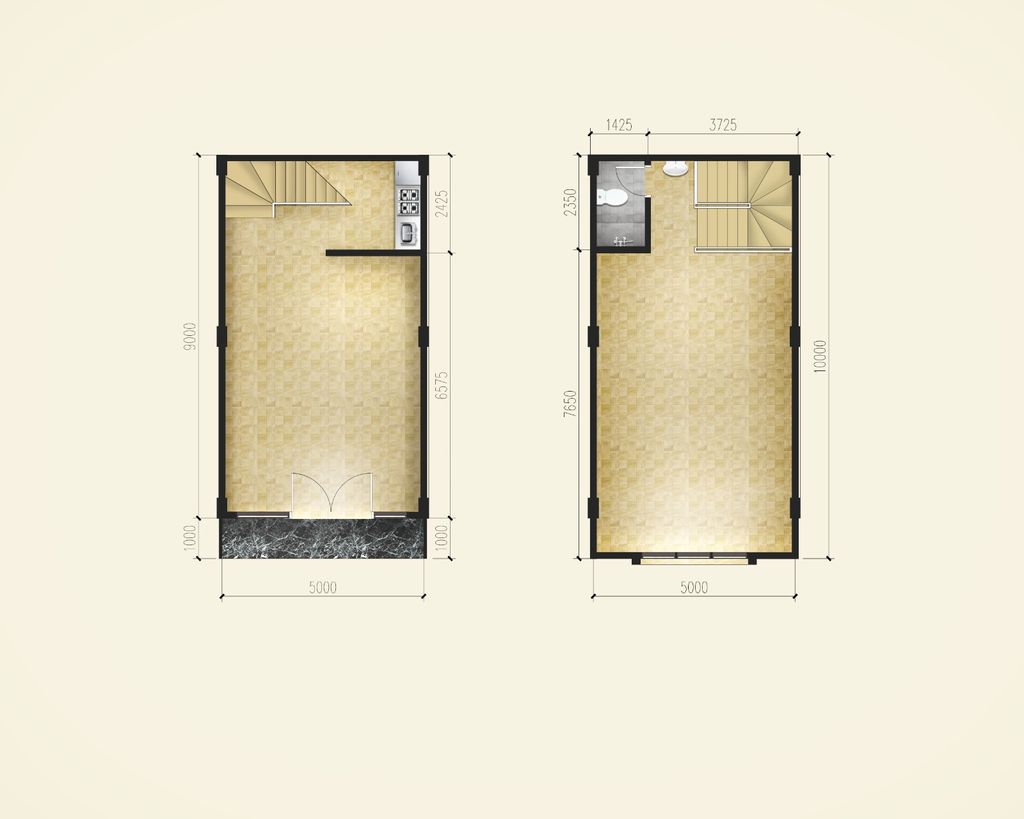 foto denah rumah tipe RUKO 2LT perumahan Emerald Residence