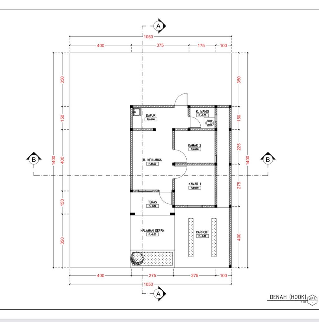 foto denah rumah tipe 36 perumahan SULUNG GOLF RESIDENCE II