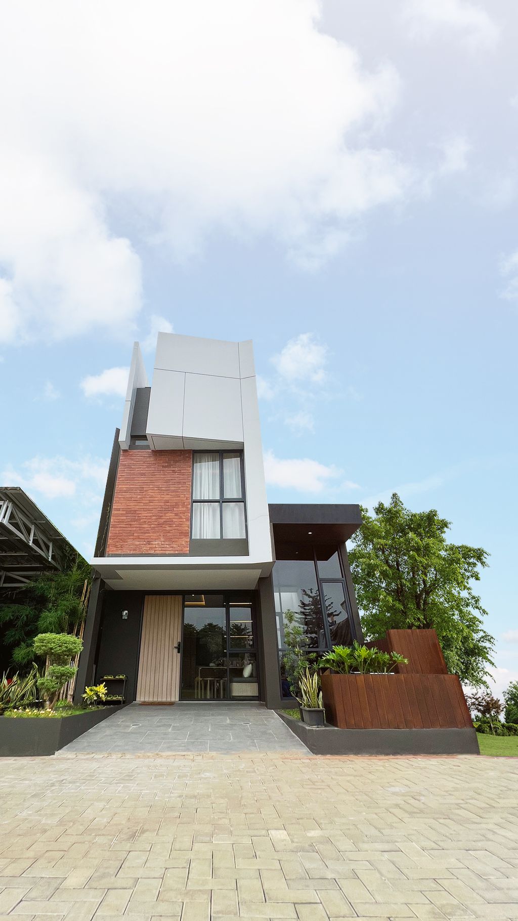 foto tampak rumah tipe HIRO perumahan PARKSPRING GADING