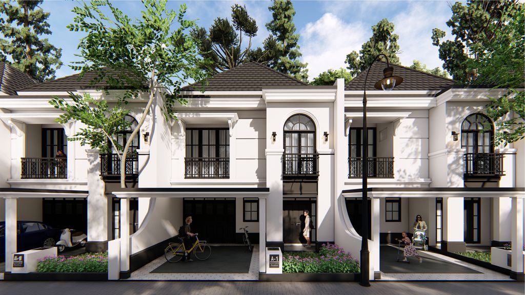 foto tampak rumah tipe Everest A9 130 / 127 perumahan MONTVILLE RESIDENCE