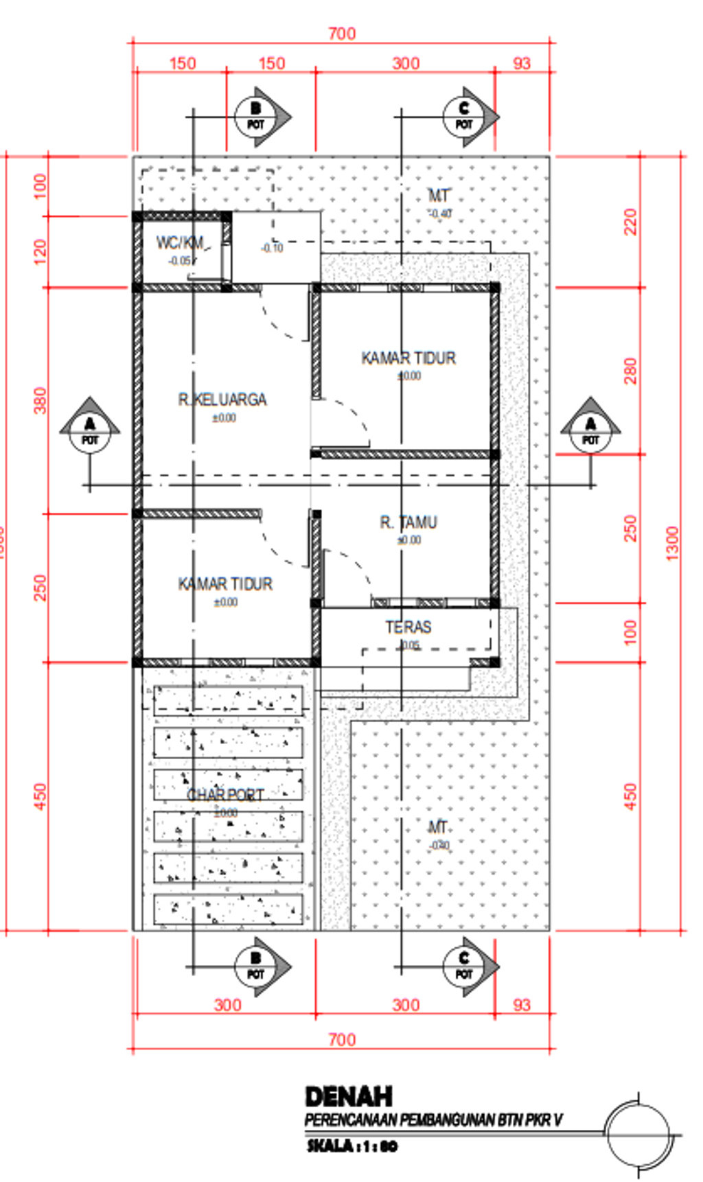 foto denah rumah tipe 36 perumahan PURI KHANISSA RESIDENCE V