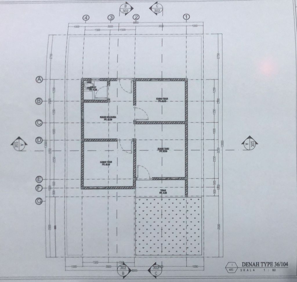 foto denah rumah tipe RSH 2 perumahan CITRA PELITA 11