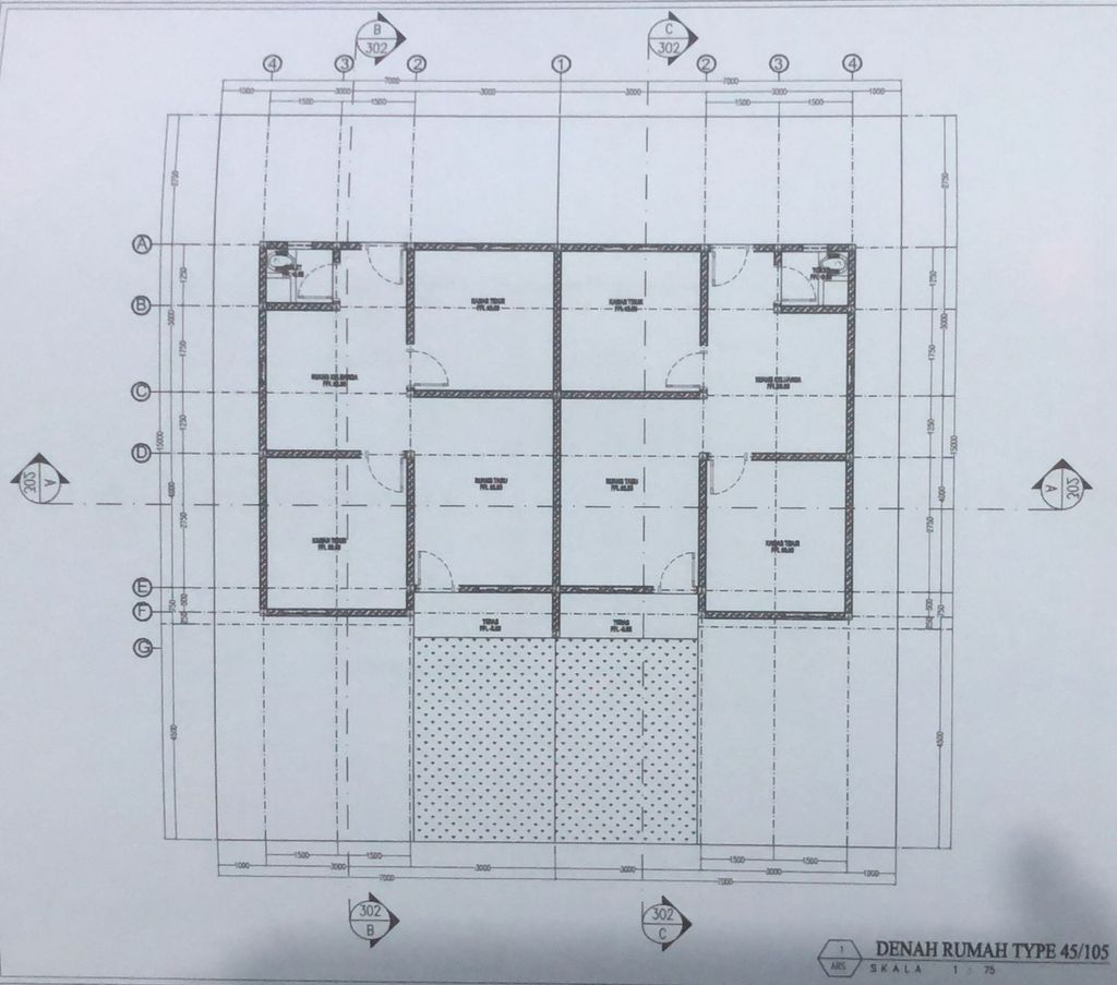 foto denah rumah tipe R45 perumahan CITRA PELITA 11