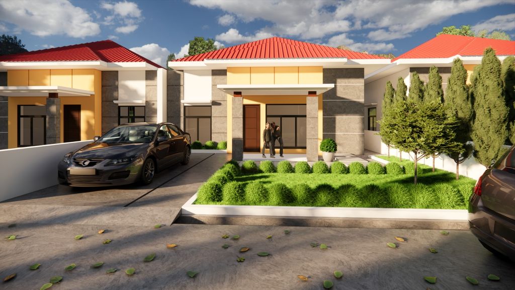 foto tampak rumah tipe R70 perumahan CITRA PELITA 11