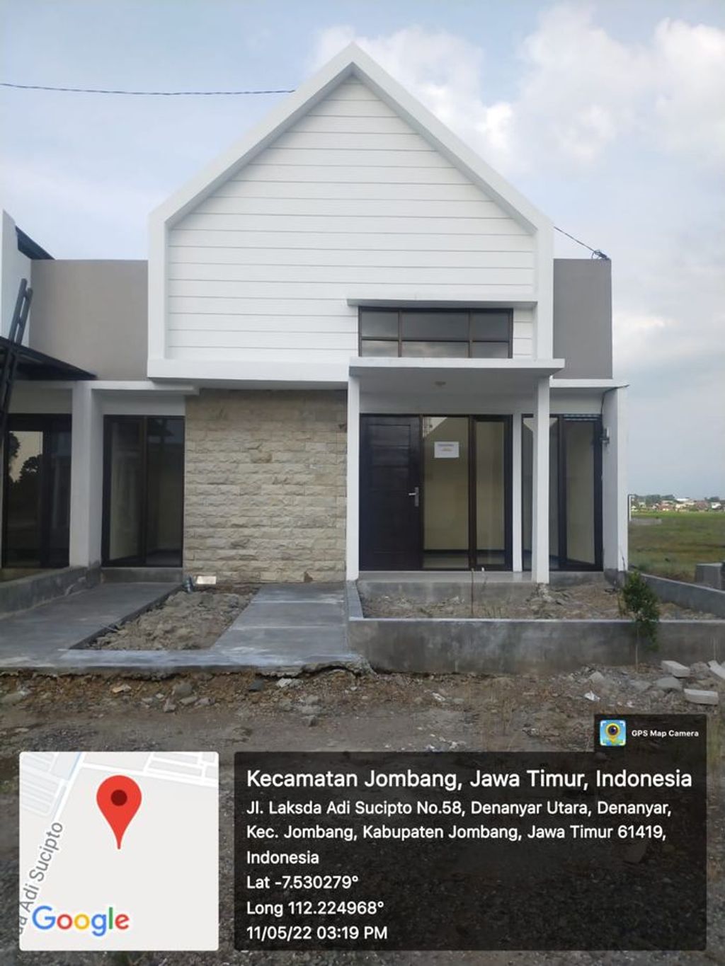foto tampak rumah tipe Azzahra 45/91 perumahan THE KHADEFA RESIDENCE