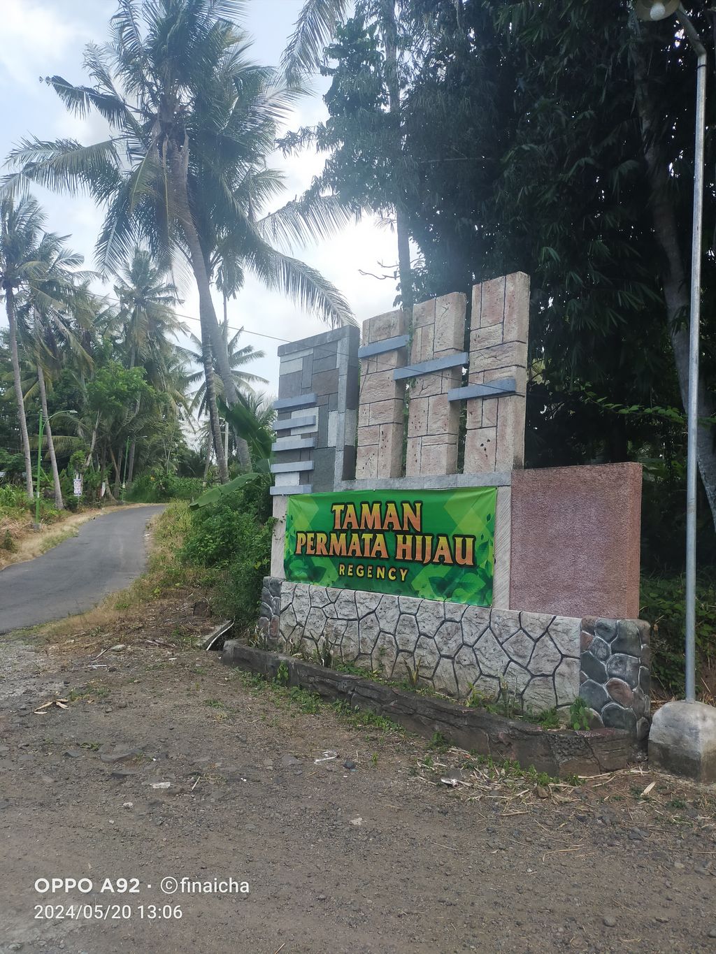 foto gerbang perumahan Taman permata hijau regency