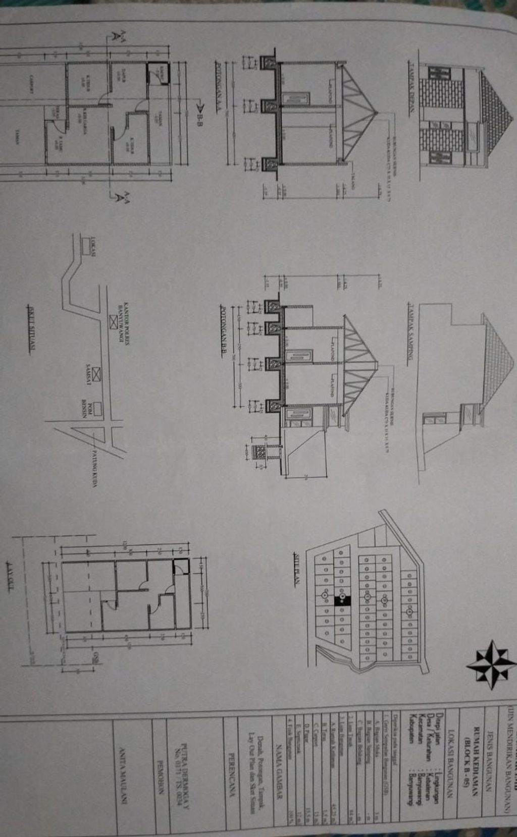 foto denah rumah tipe c 4 perumahan Taman permata hijau regency