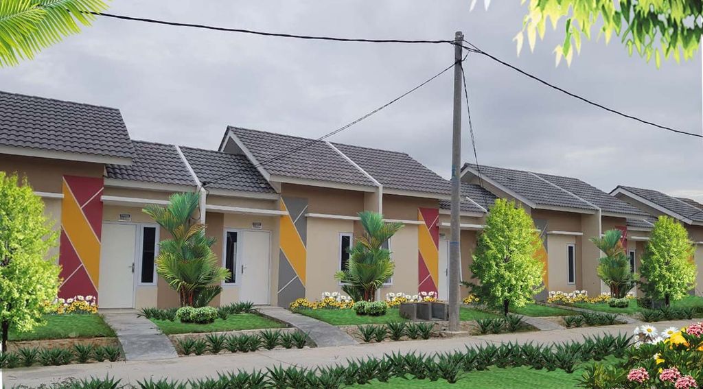 foto tampak rumah tipe MAWAR perumahan Rajeg Gardenia Ext