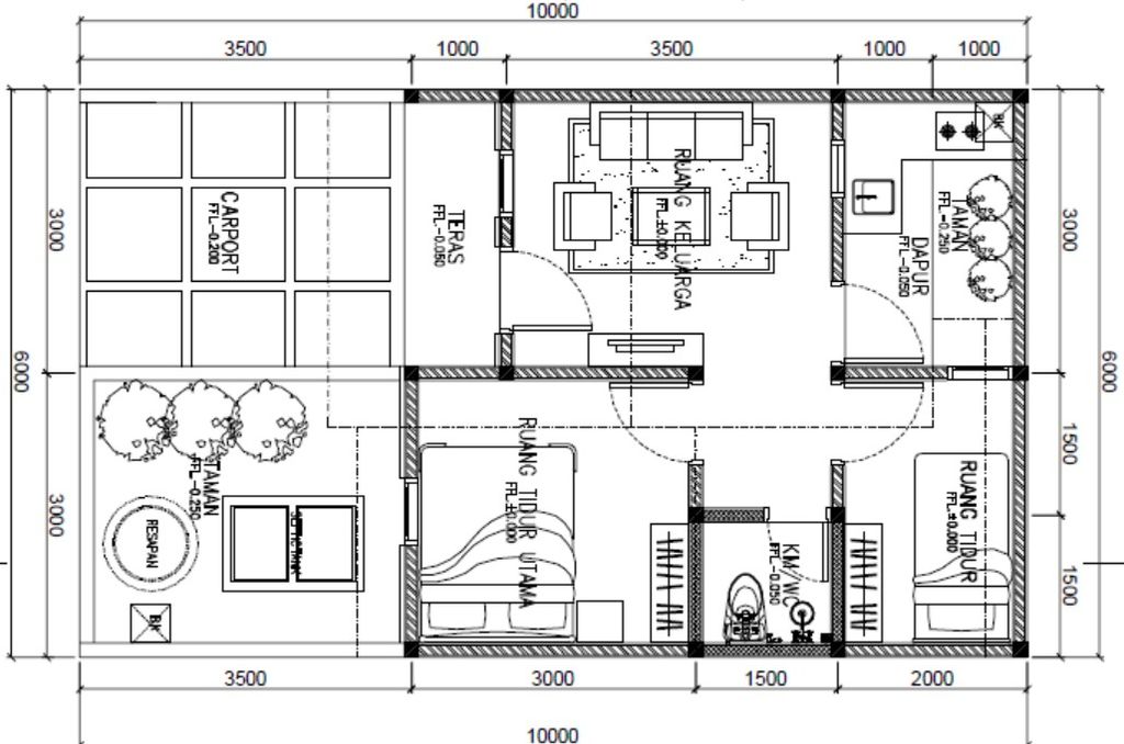 foto denah rumah tipe SUBSIDI perumahan Sinar Mutiara Asri