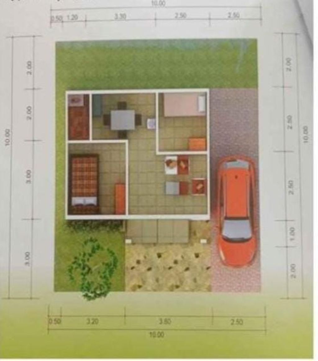 foto denah rumah tipe IRIS perumahan New Cluster Villa Bakung
