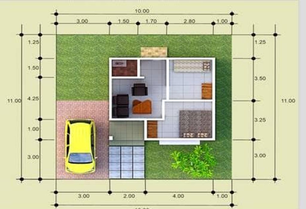 foto denah rumah tipe Victoria perumahan New Cluster Villa Bakung