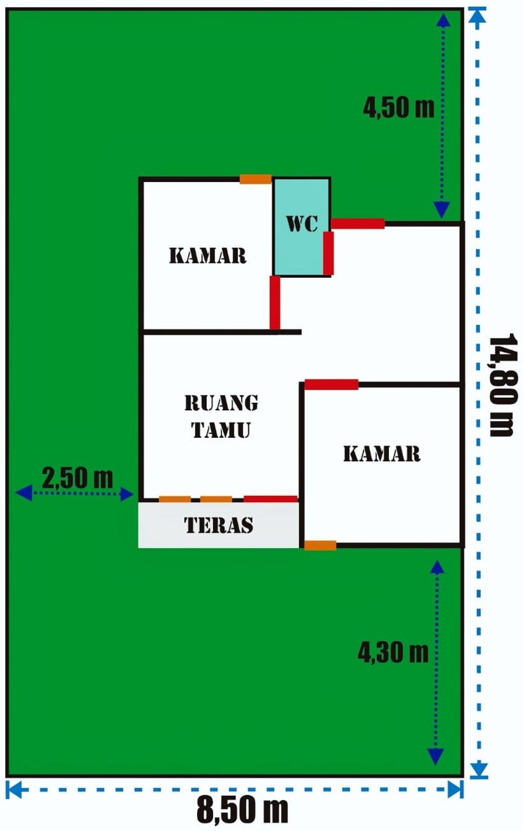 foto denah rumah tipe 36 perumahan GRAHA HASTINA VI
