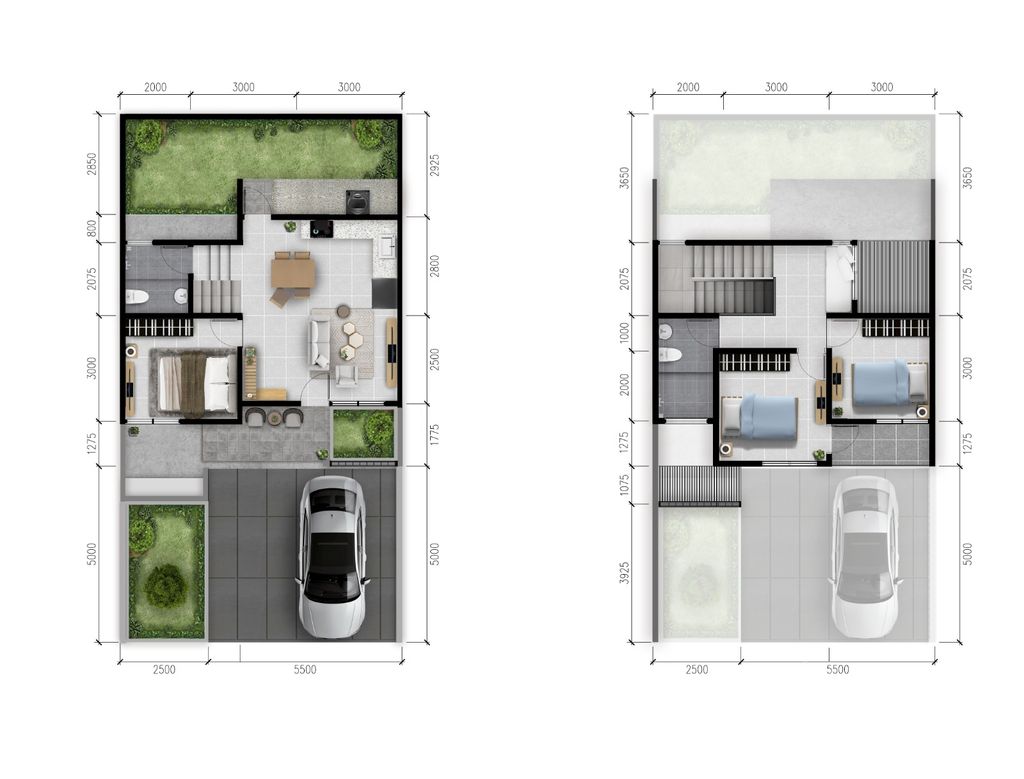 foto denah rumah tipe Vesper I/5 perumahan THE MILES 2