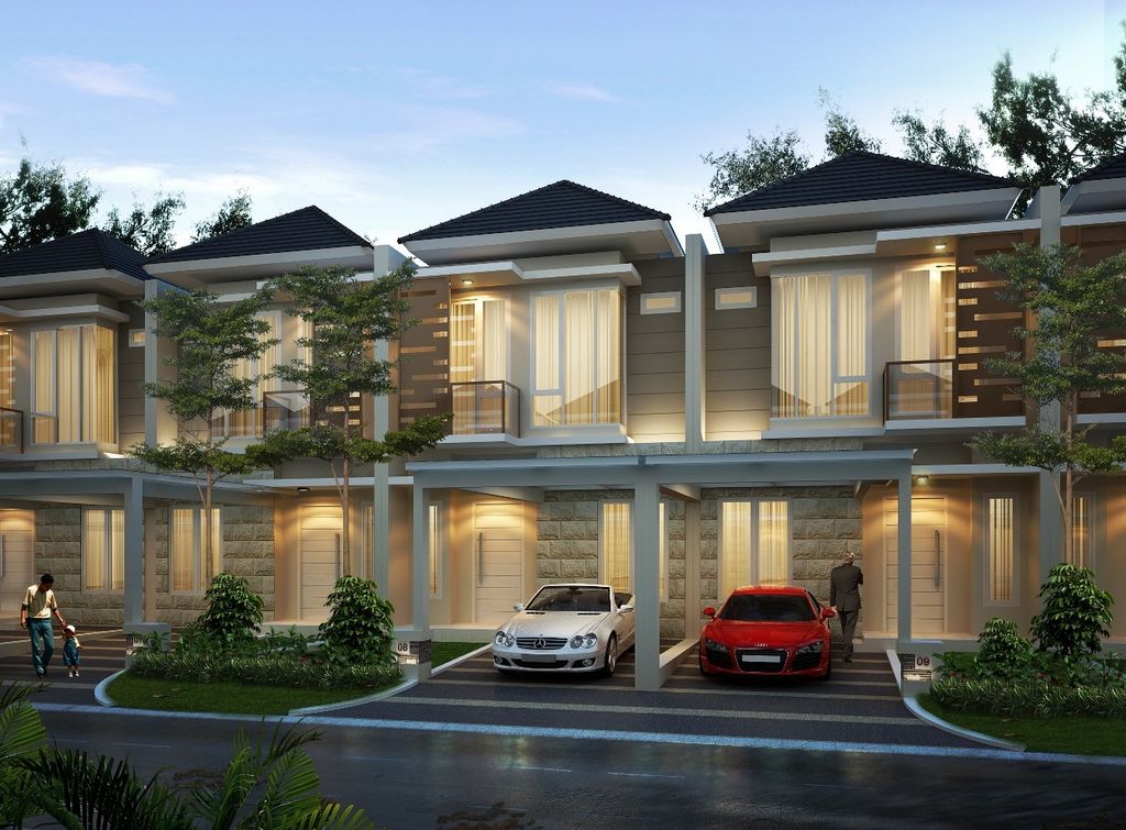 foto tampak rumah tipe Edelweis perumahan Metland Tambun Bekasi