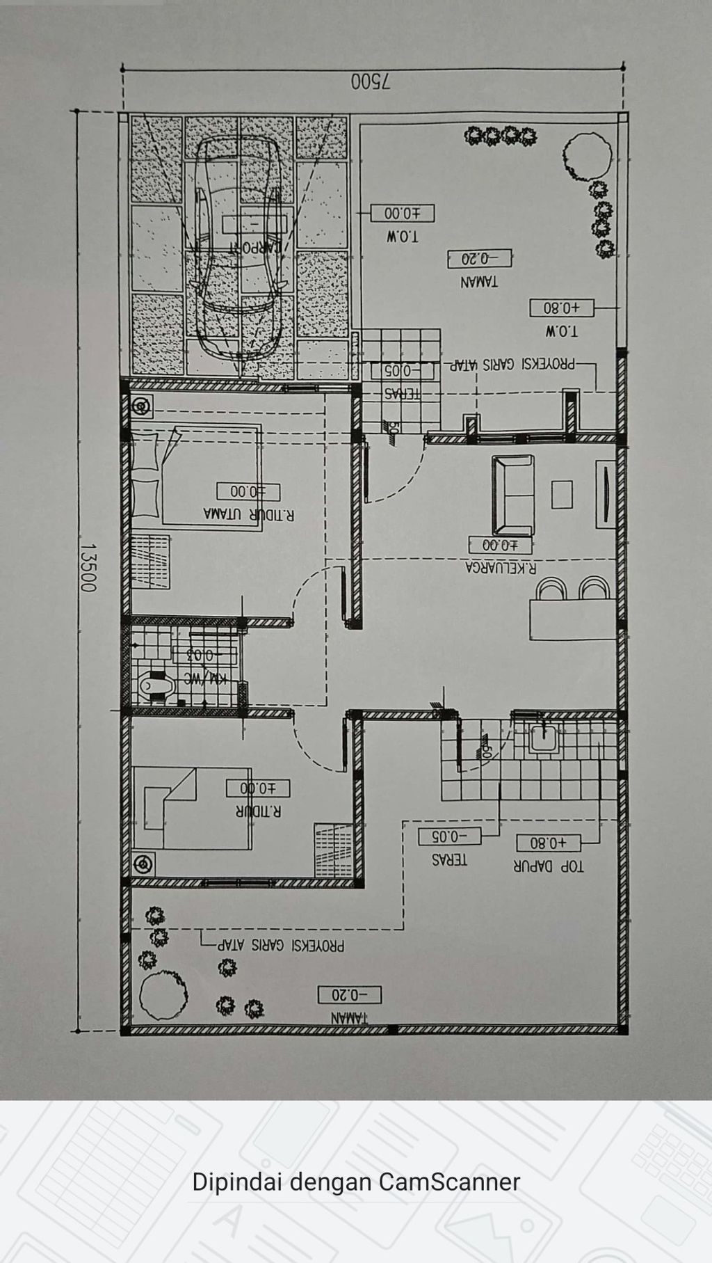 foto denah rumah tipe 45/101 perumahan Permata Wisata