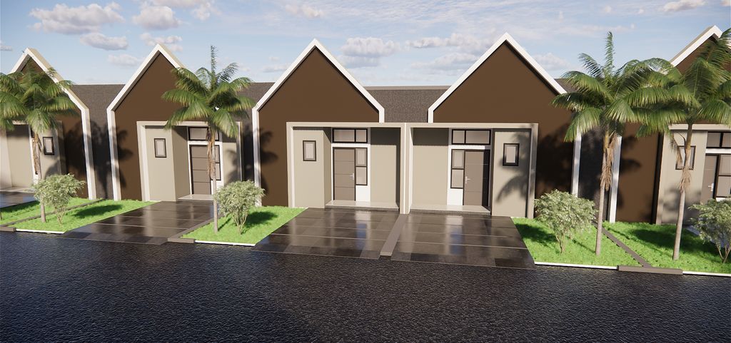 foto tampak rumah tipe 21/60 perumahan GREEN VILLAS CLUSTER KALIANDRA 1