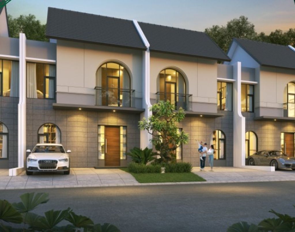 foto tampak rumah tipe Lebar 7 Attaleya 2M perumahan Citra Land Cibubur