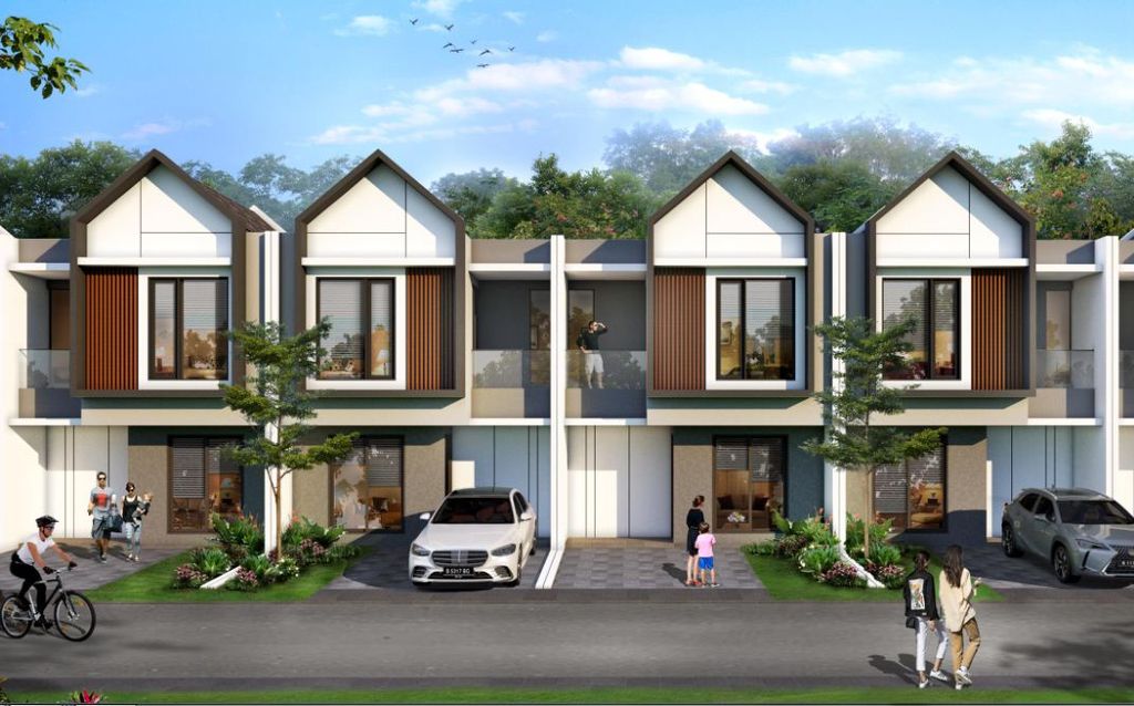 foto tampak rumah tipe PINANG 6 perumahan GRAHA RAYA PINANG GRAHA