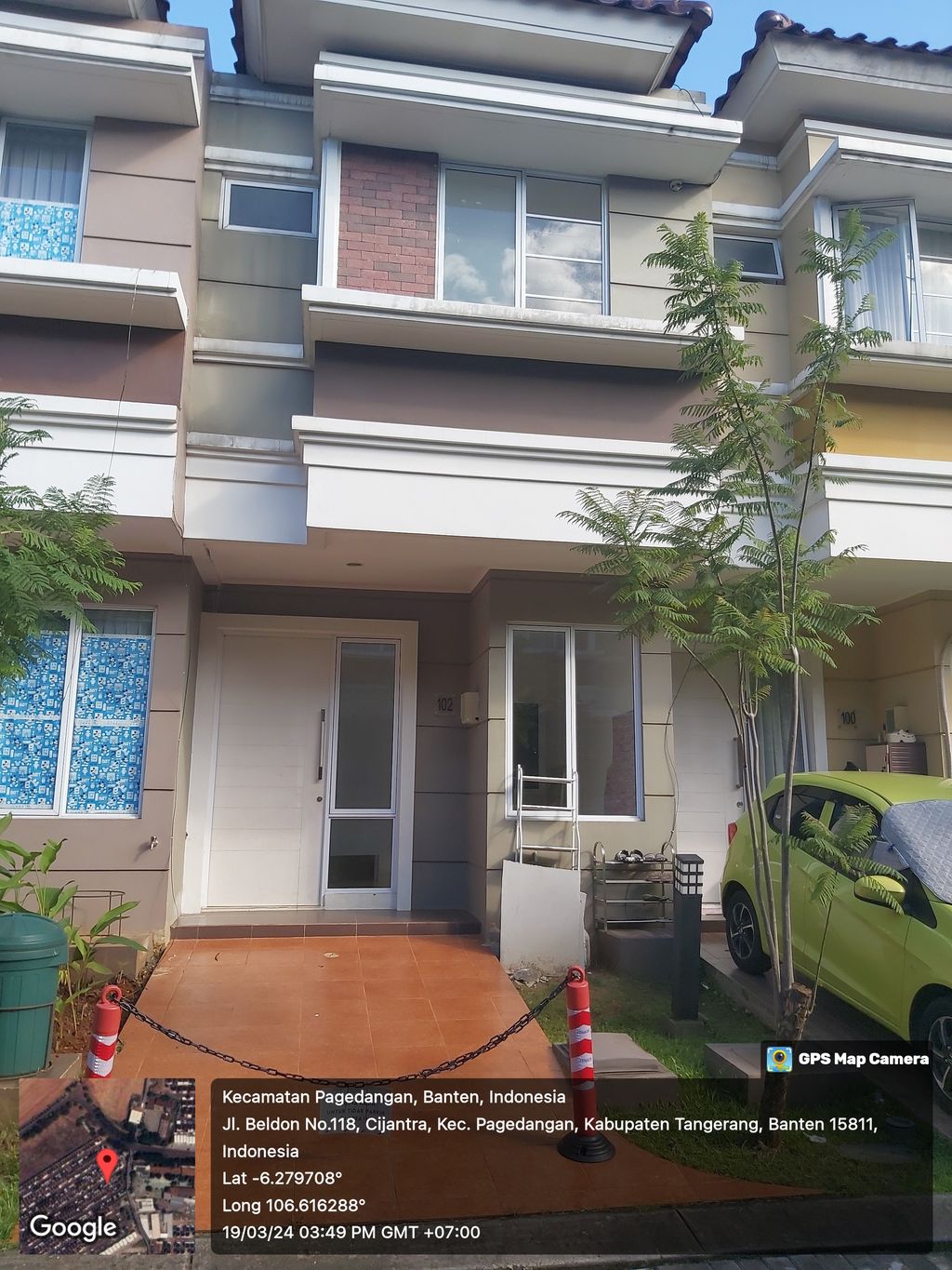 foto tampak rumah tipe BELDON/102 perumahan CLUSTER AMARILLO VILLAGE