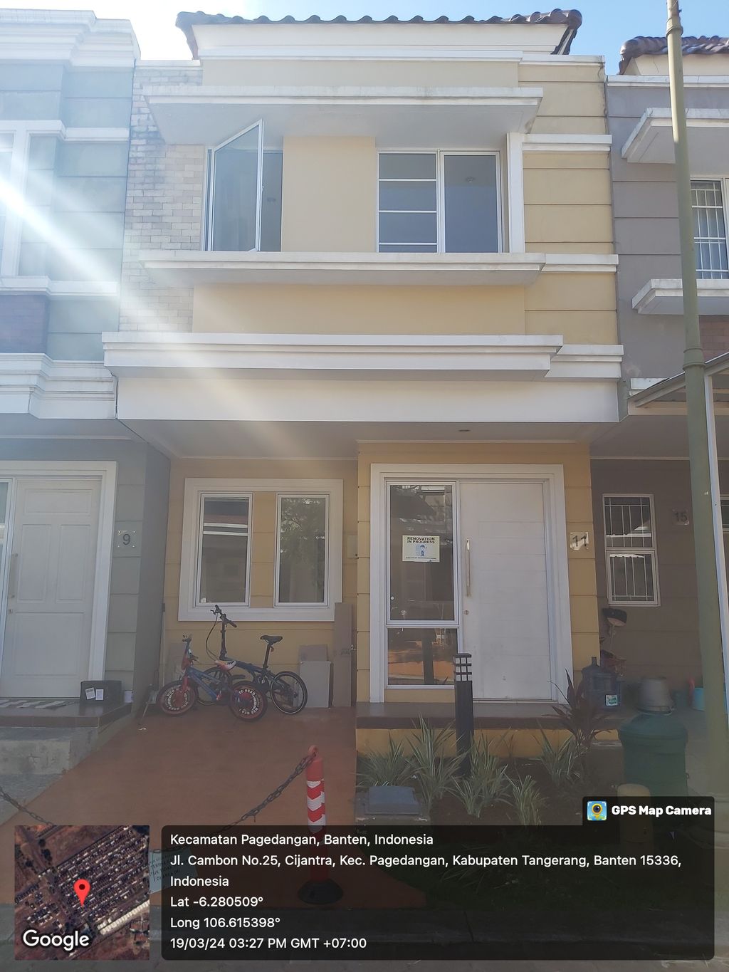 foto tampak rumah tipe CAMBON/11 perumahan CLUSTER AMARILLO VILLAGE