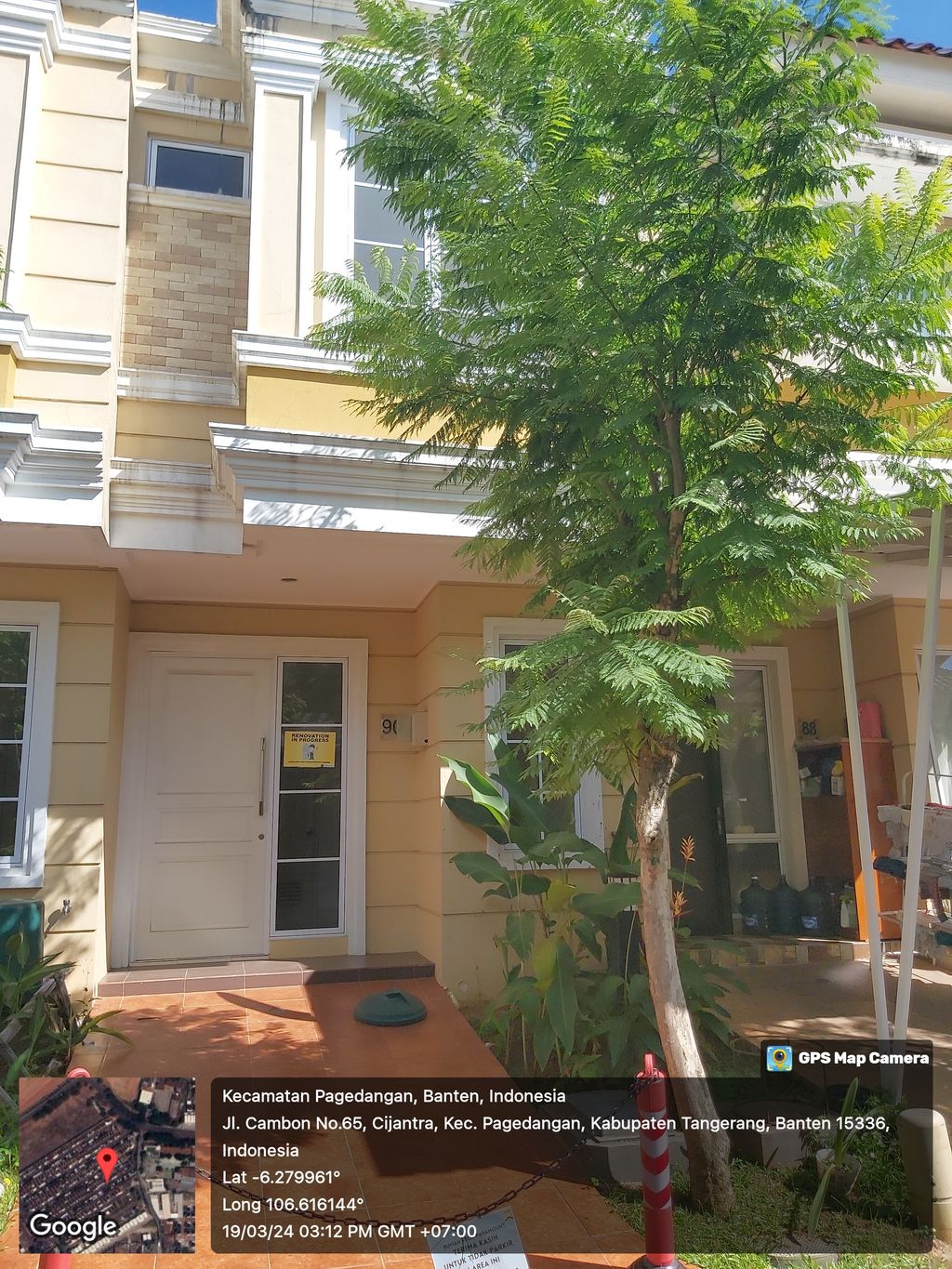 foto tampak rumah tipe CAMBON/90 perumahan CLUSTER AMARILLO VILLAGE