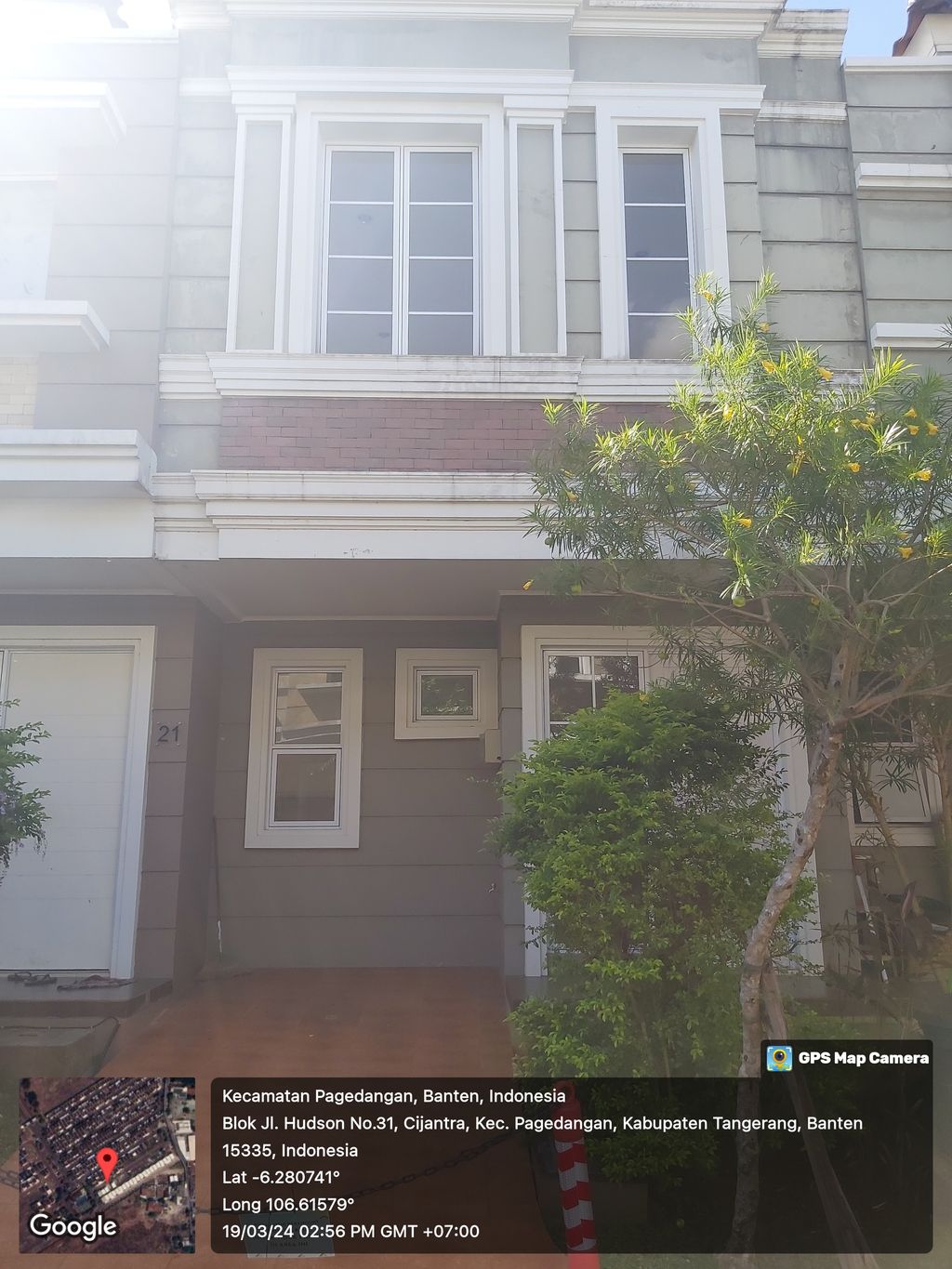 foto tampak rumah tipe HUDSON/23 perumahan CLUSTER AMARILLO VILLAGE