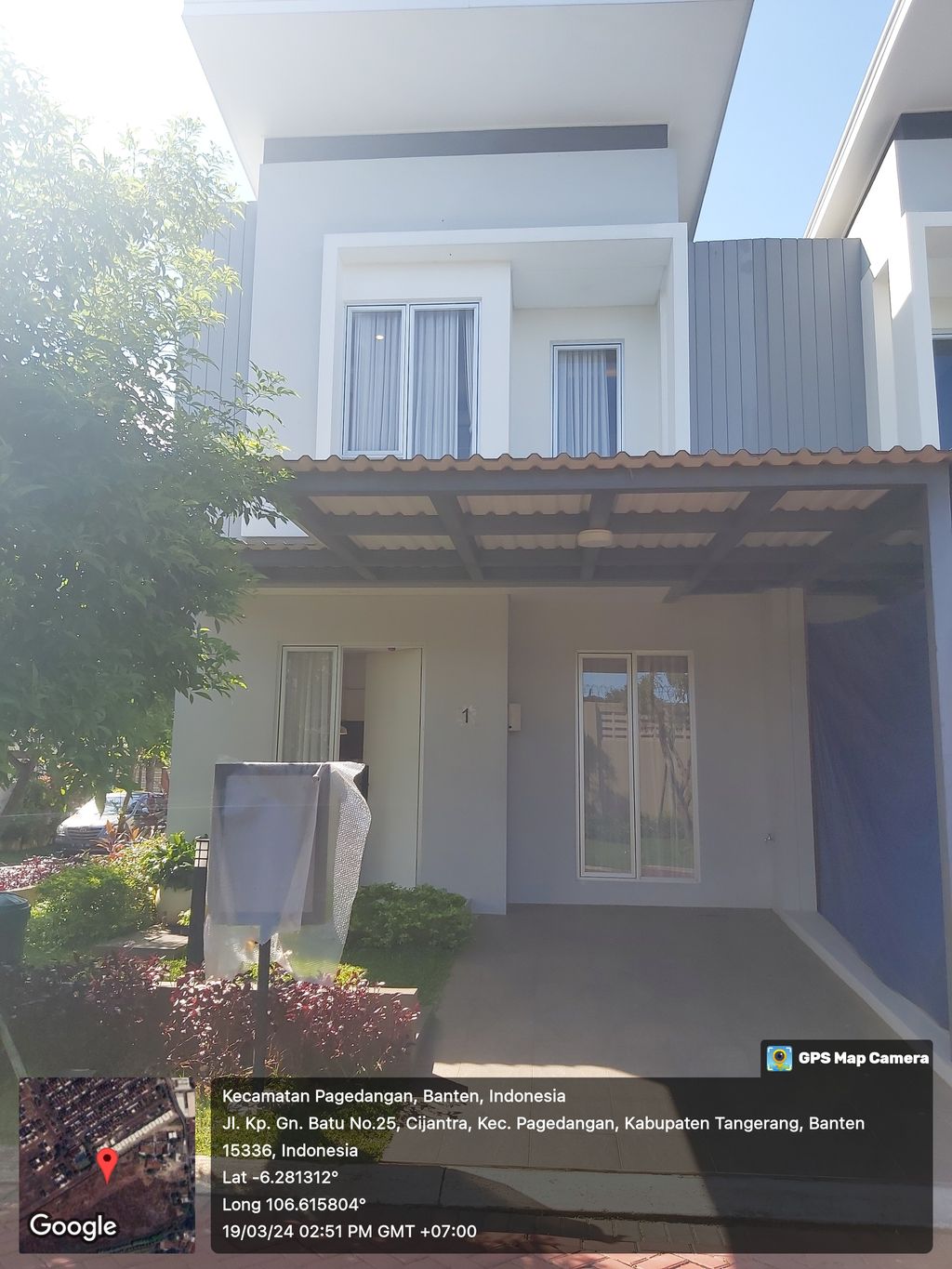 foto tampak rumah tipe AMARILLO 7/01 perumahan CLUSTER AMARILLO VILLAGE