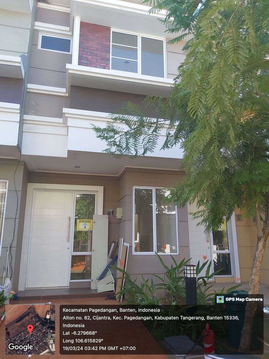 foto tampak rumah tipe ALTON/61 perumahan CLUSTER AMARILLO VILLAGE