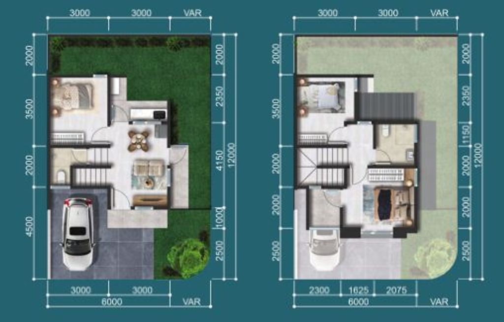foto denah rumah tipe BREEA perumahan GRAHA RAYA FORTUNE TERRACE