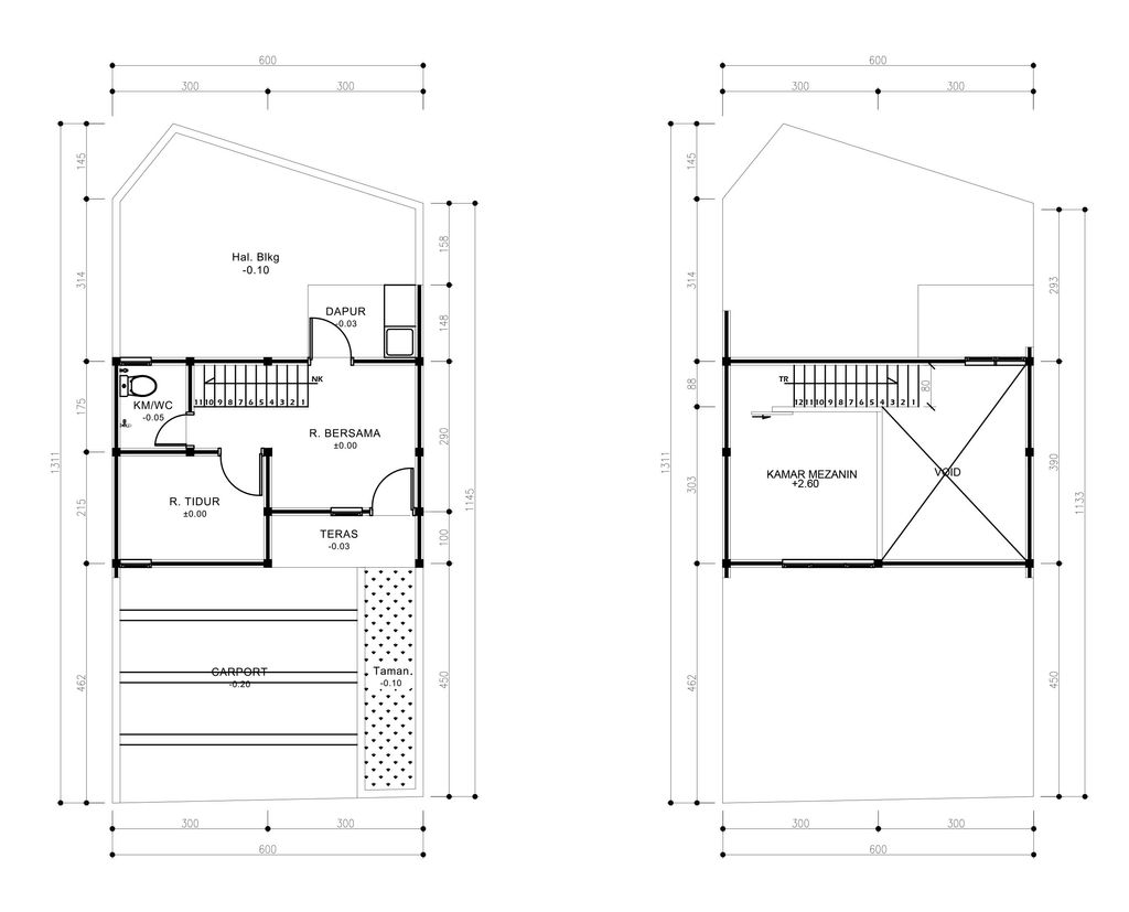 foto denah rumah tipe Compact Classic (3KT) 495 perumahan Griya Pataruman Asri 3