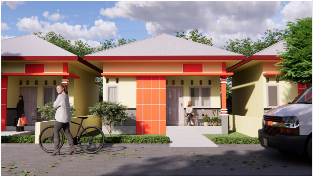 foto tampak rumah tipe 36 perumahan GRAHA NEVADA 2