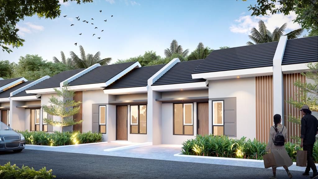 foto tampak rumah tipe 28/60 2024 perumahan Mutiara Puri Harmoni Extension