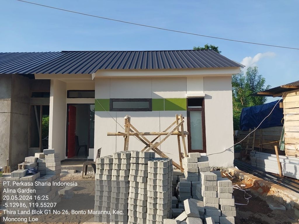 foto tampak rumah tipe 36 perumahan ALINA GARDEN