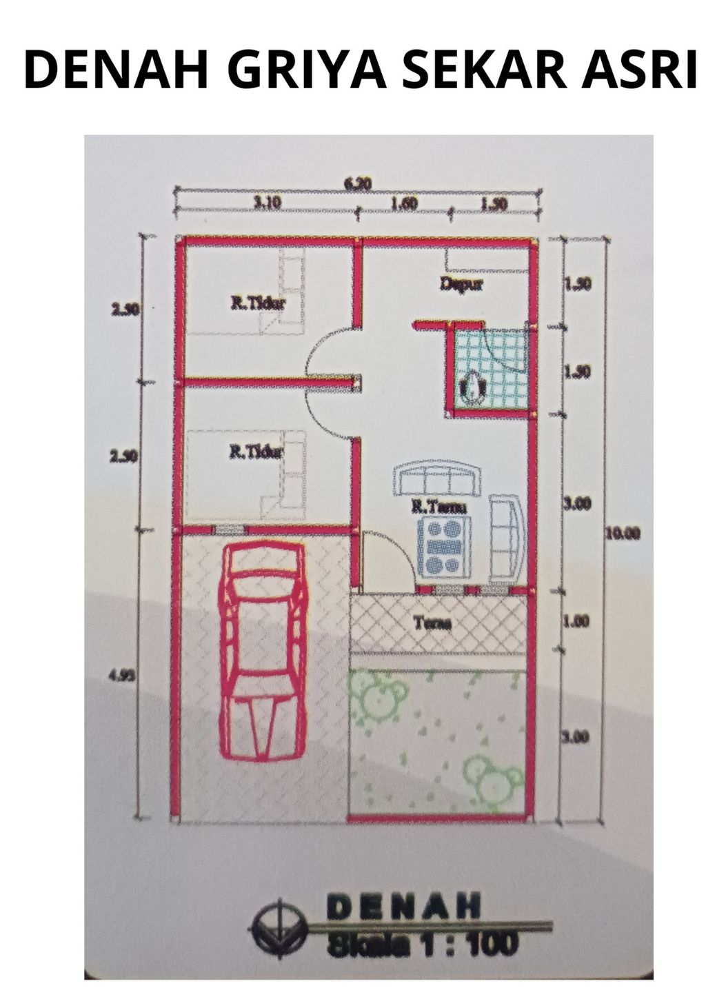 foto denah rumah tipe 87/36 M² perumahan Perumahan Sekar Asri
