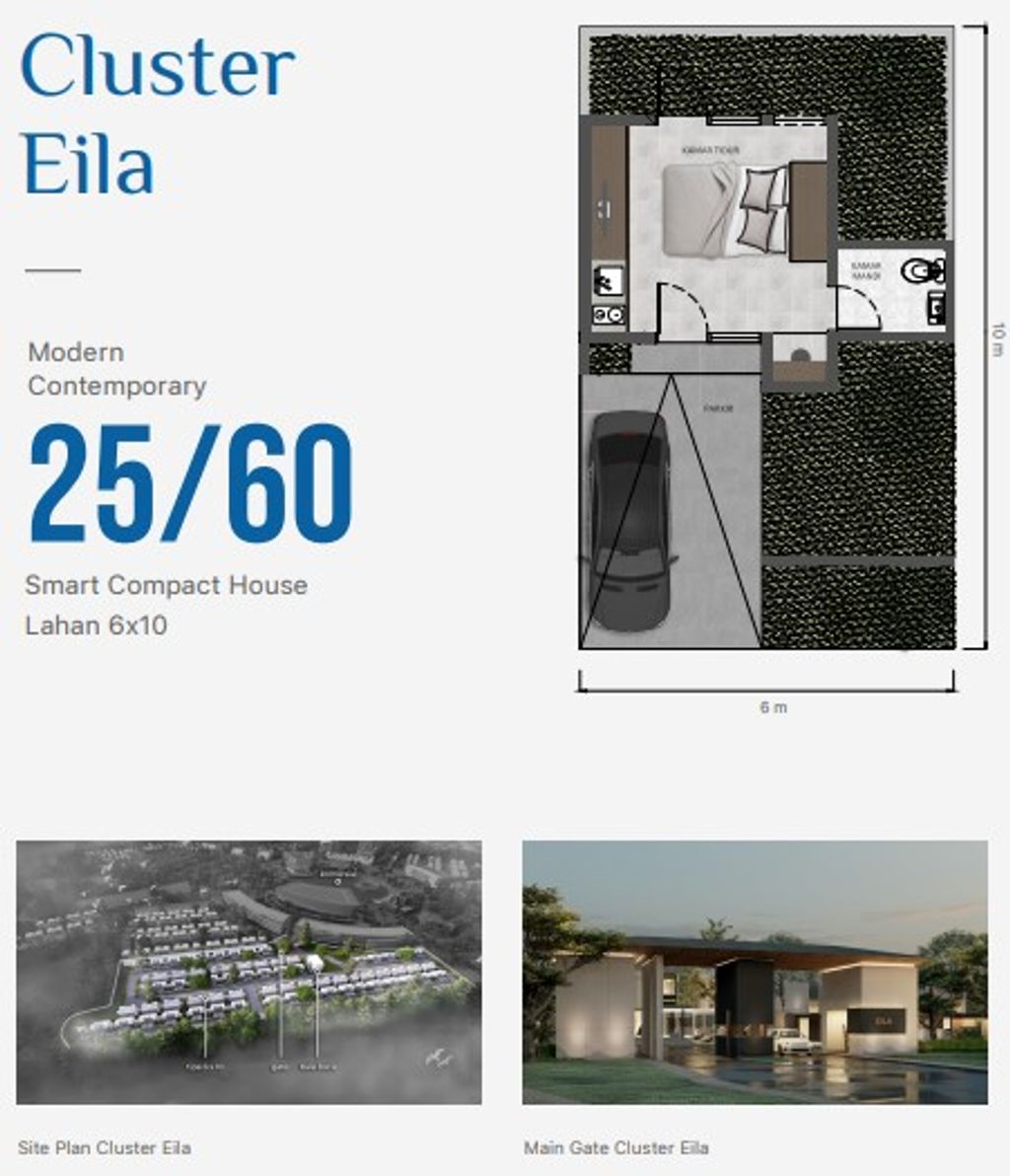 foto denah rumah tipe EILA perumahan KEANDRA LAGOON