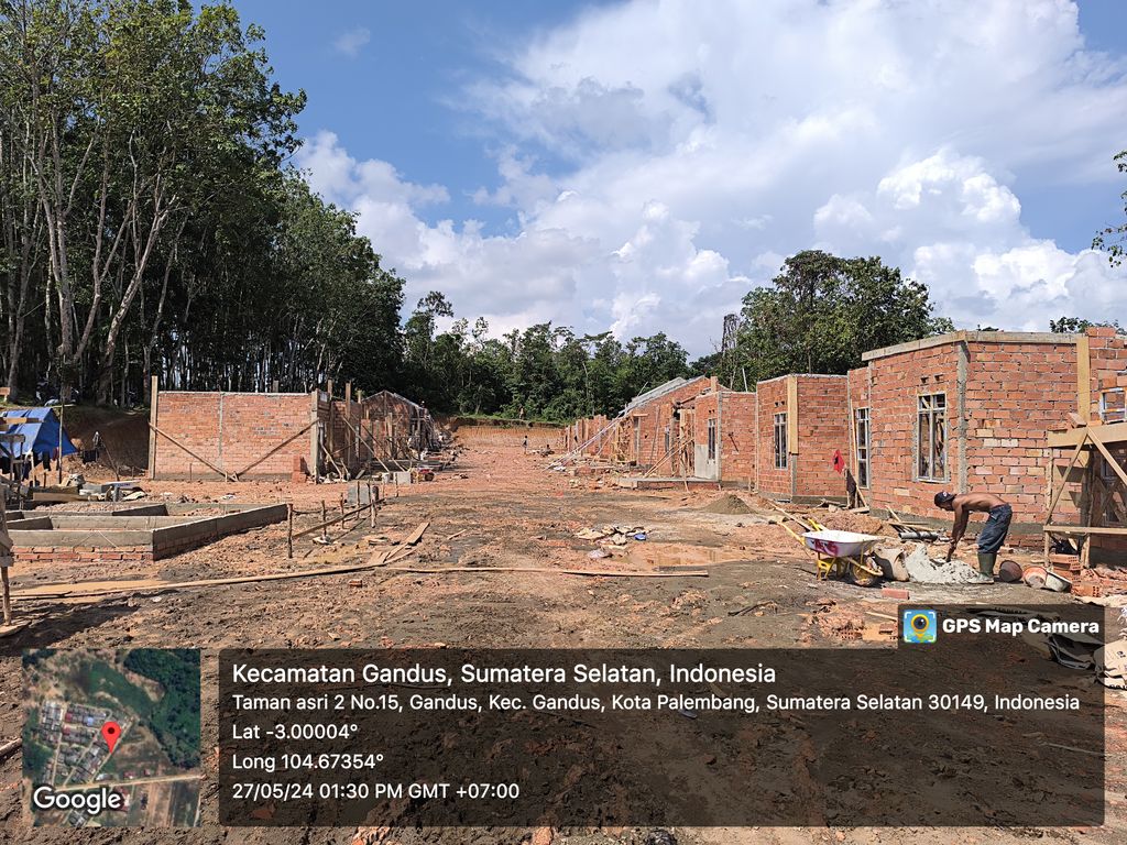 foto posisi tengah perumahan TAMAN ASRI GANDUS 2 TAHAP 4