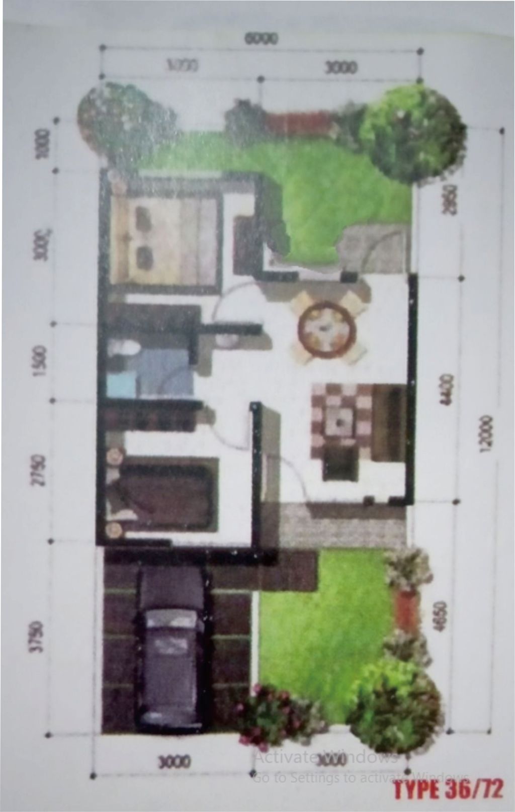 foto denah rumah tipe 36 perumahan PERUMAHAN BORONG RAPPO INDAH