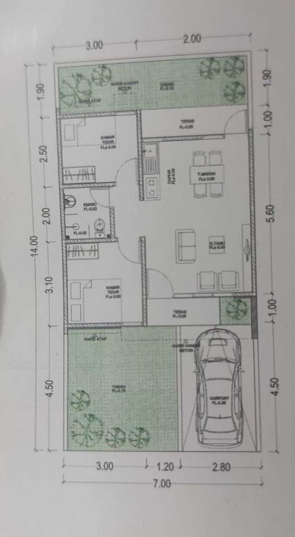 foto denah rumah tipe Blok B3 perumahan GRAND ALOHA REGENCY