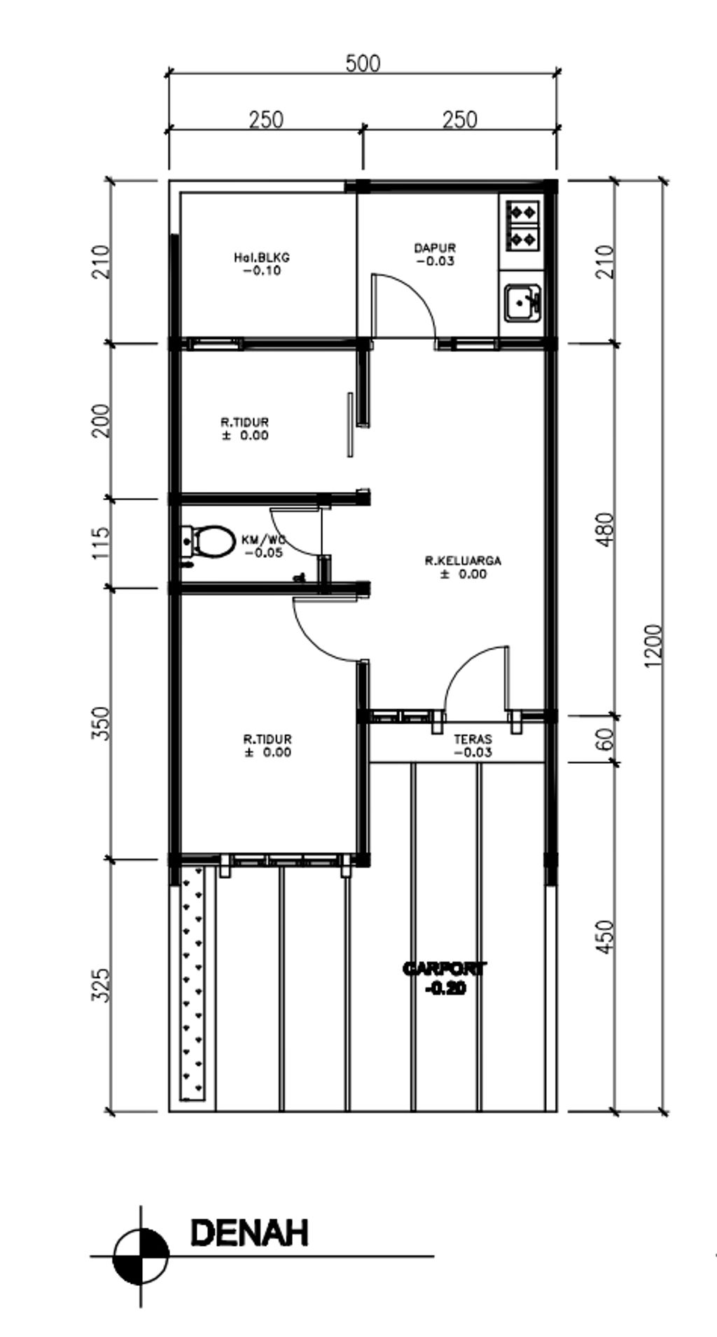 foto denah rumah tipe 30 High Ceiling (451) perumahan G-Land Ciwastra Park 2