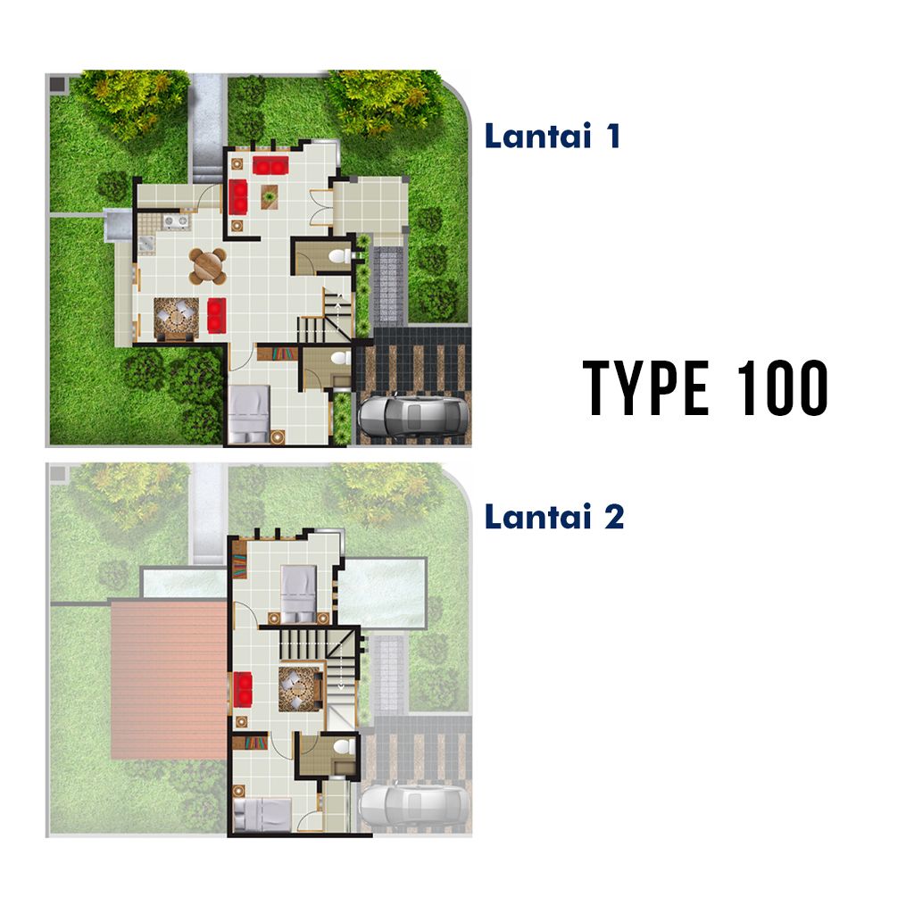 foto denah rumah tipe 100 perumahan GRAND TLOGOADI