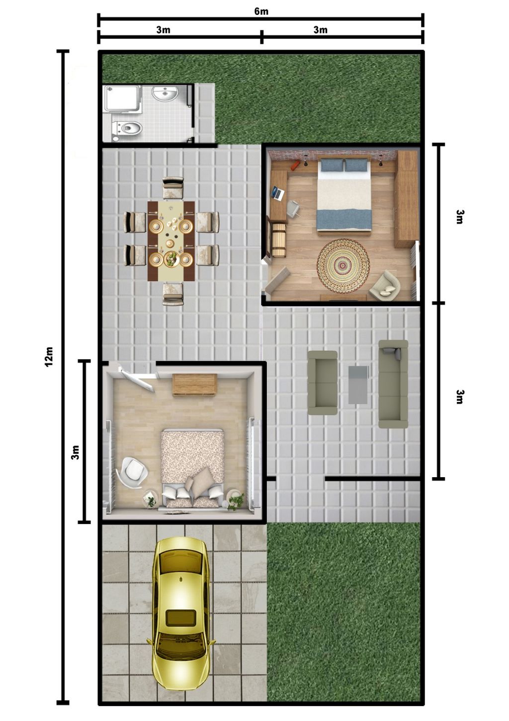 foto denah rumah tipe 36/78 perumahan BUMI SERDANG INDAH 