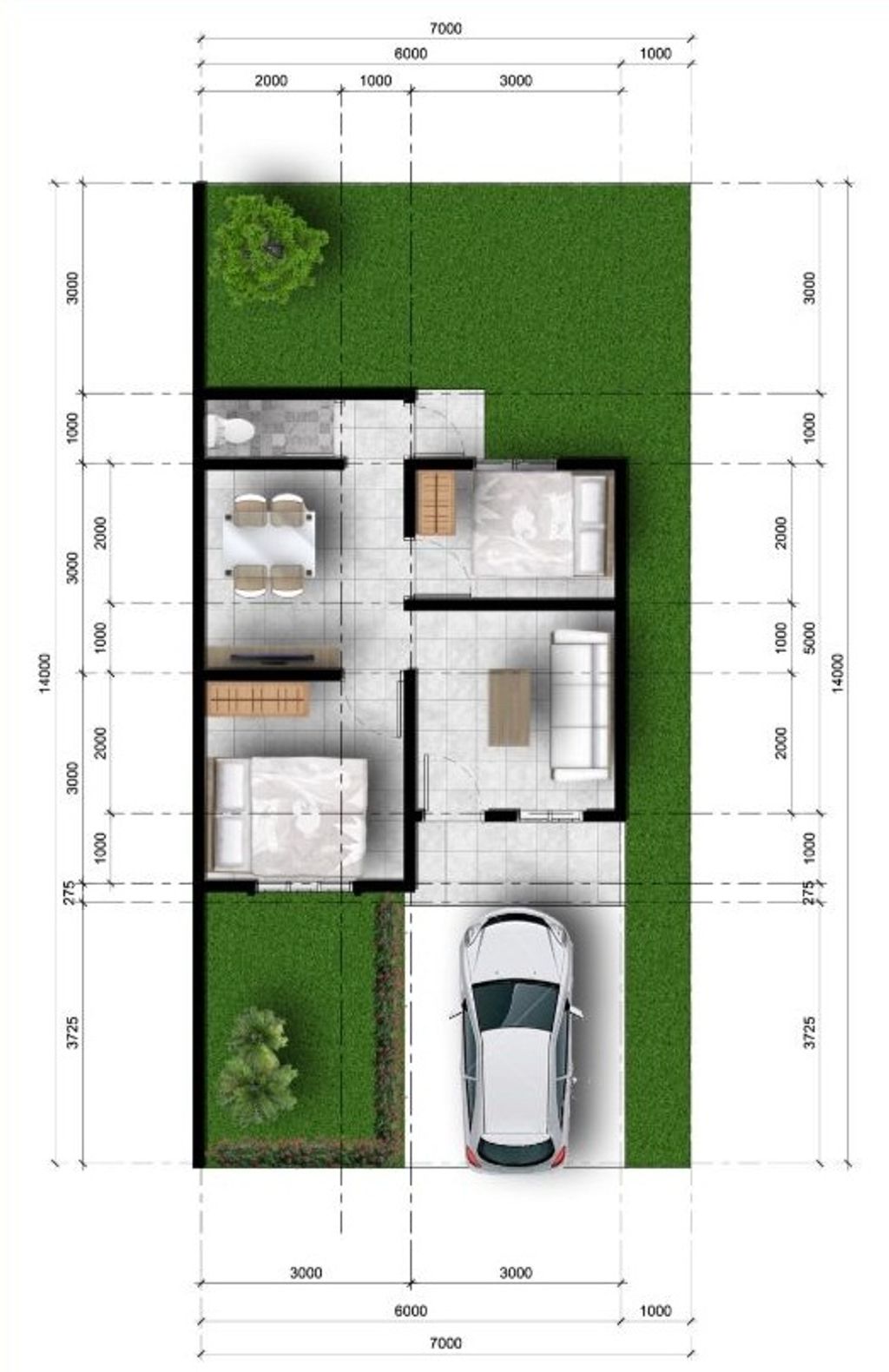 foto denah rumah tipe SUBSIDI 173 perumahan MAHKOTA BINTAN RESIDENCE 3