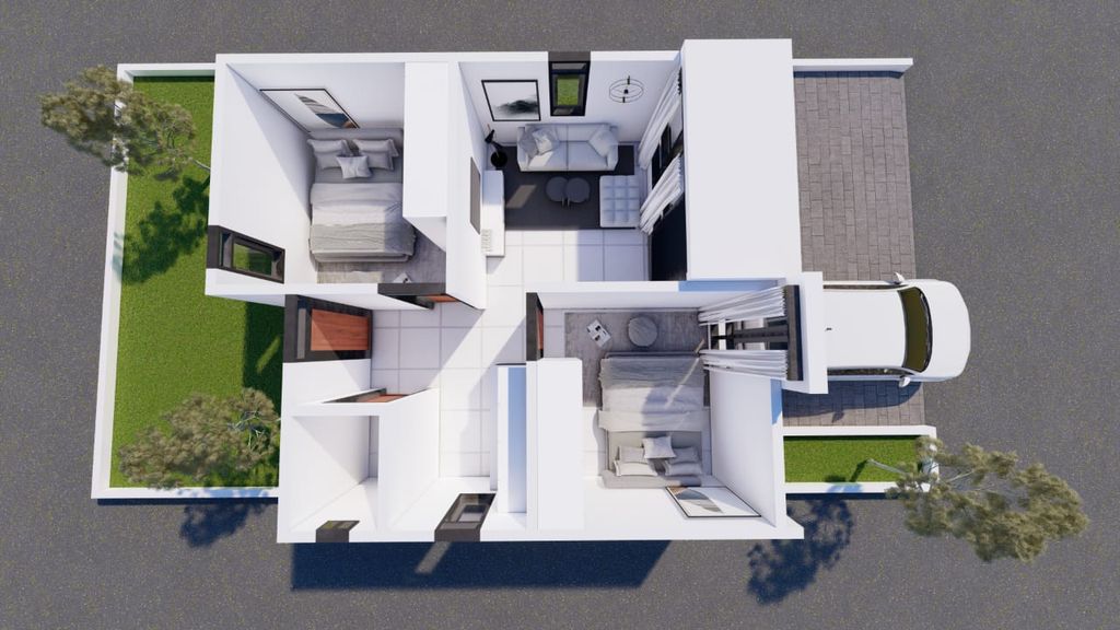 foto denah rumah tipe SILVER perumahan GRAND URING
