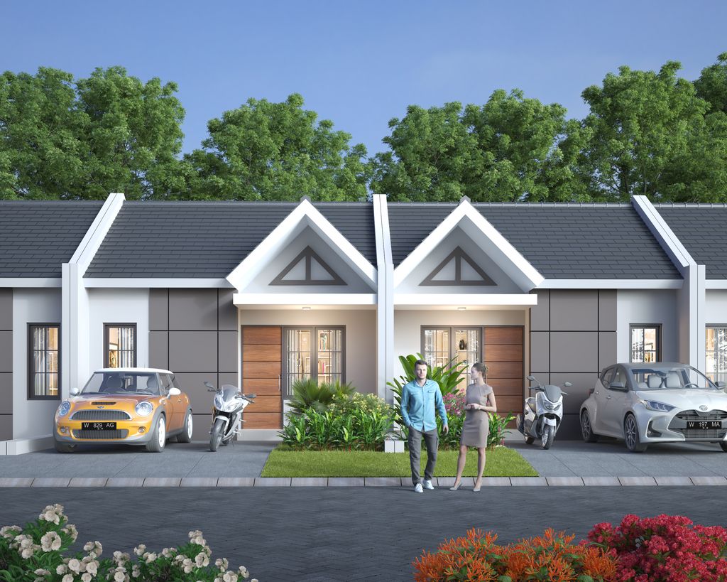 foto tampak rumah tipe 30/60 perumahan Grand Pesona Residence