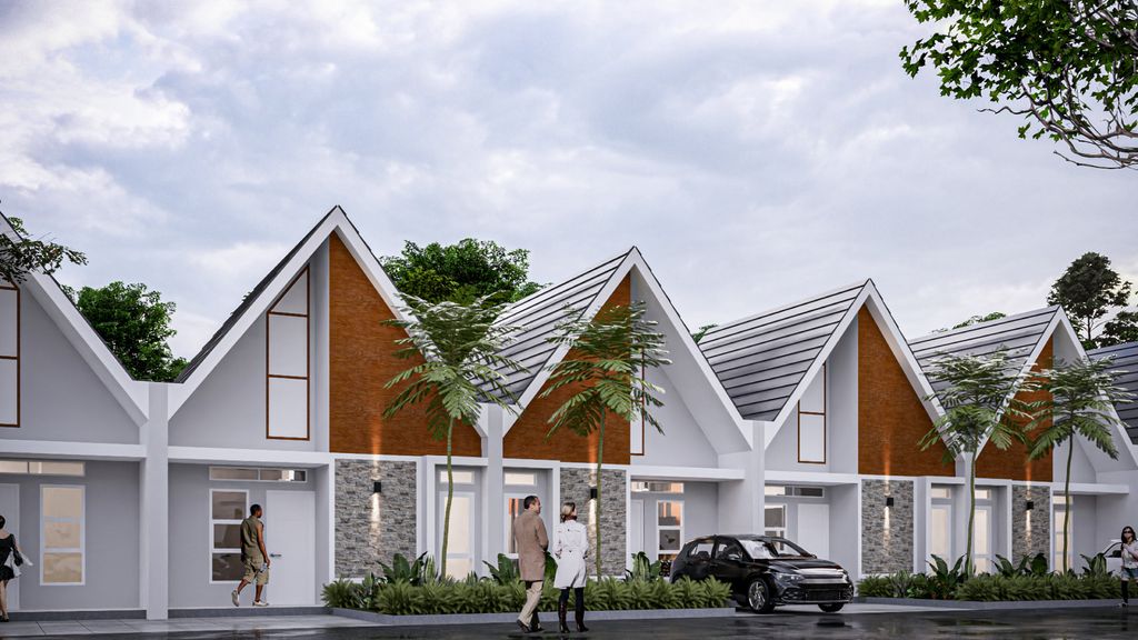 foto tampak rumah tipe 36/72 perumahan Grand Pesona Residence