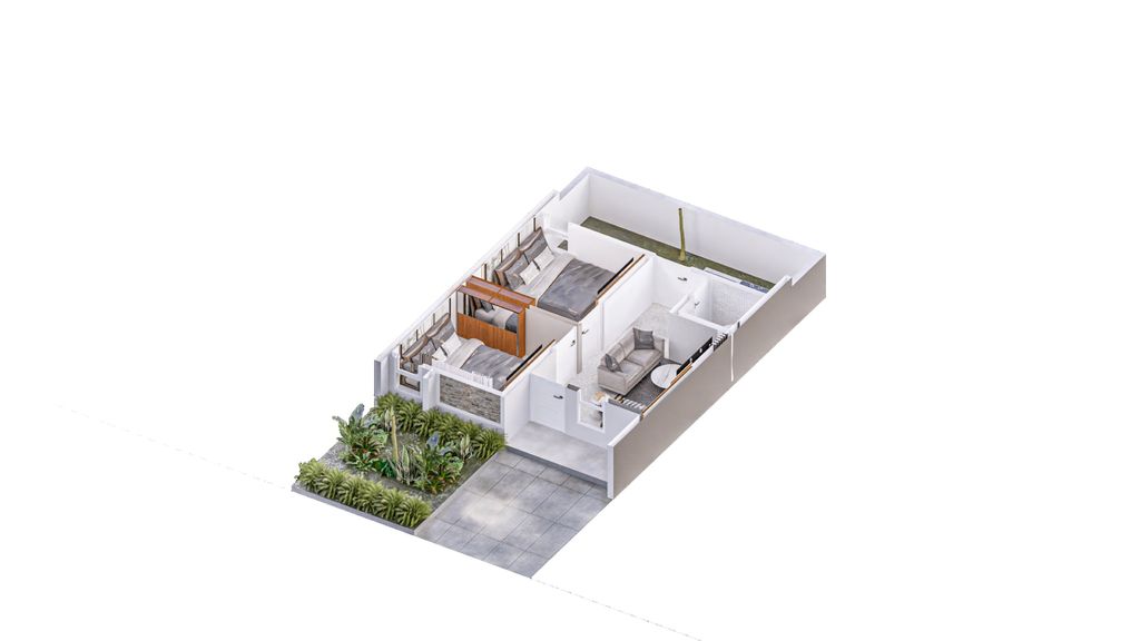 foto denah rumah tipe 36/72 perumahan Grand Pesona Residence