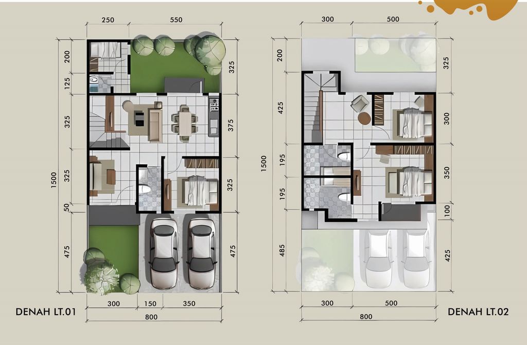 foto denah rumah tipe 160/120 perumahan Grand Kencana Purwosari