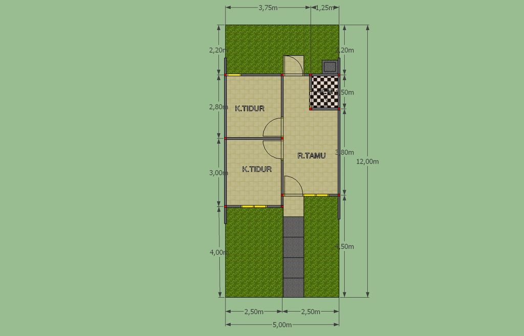 foto denah rumah tipe 29 Subsidi 2024 perumahan MUTIARA BEKASI JAYA 2